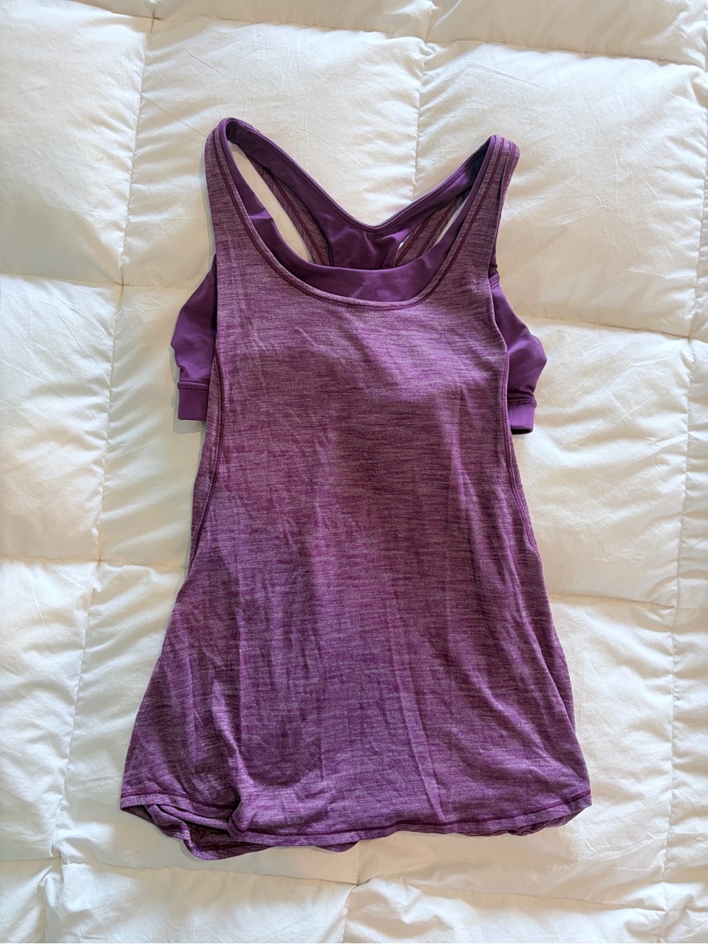 lululemon athletica no limits Heathered Purple Racerback Tank